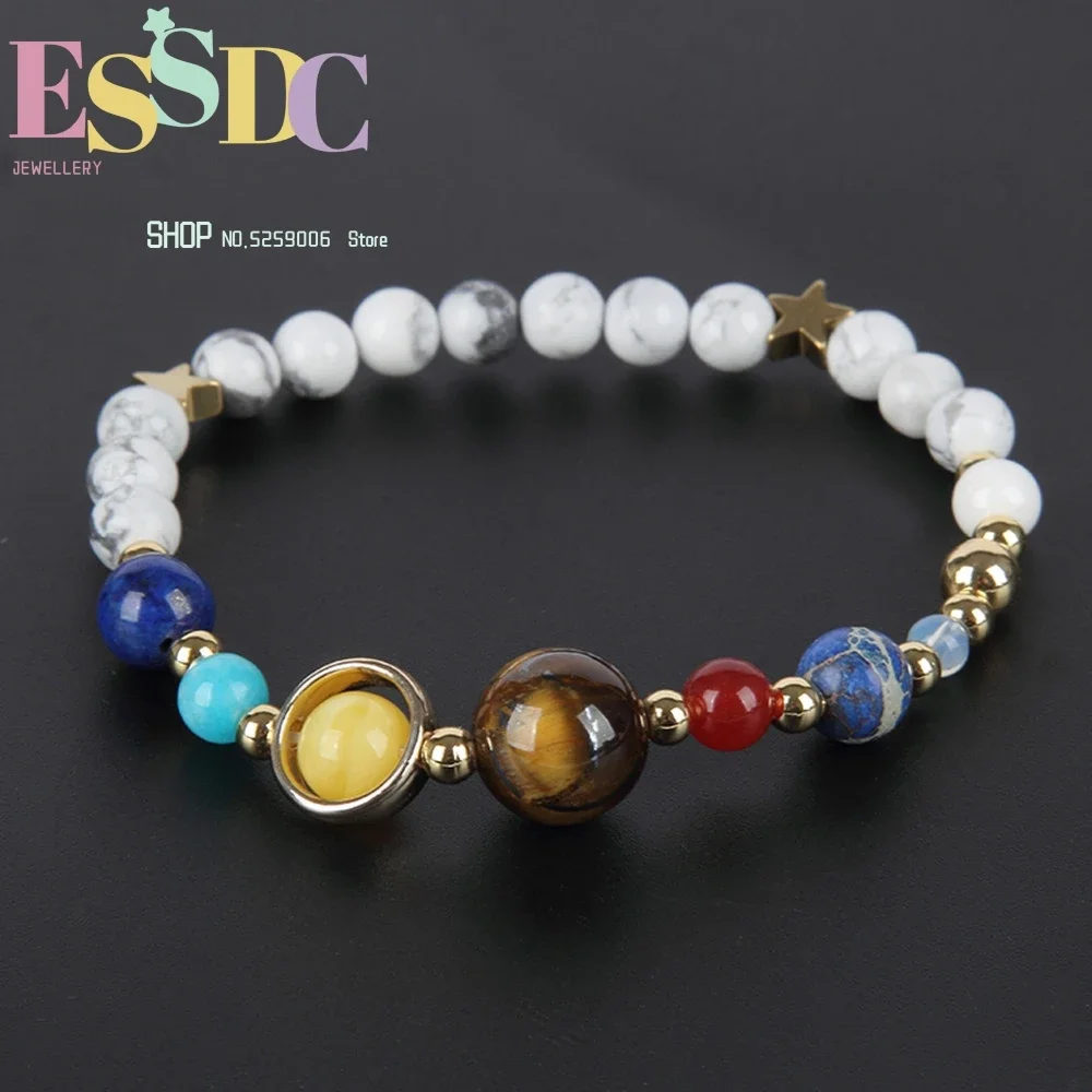 Ethnic Fashion Way - Cosmic Milky Way Eight Planets White