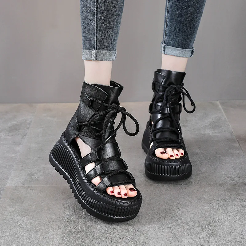 8CM Ethnic Cow Genuine Leather - Ethnic Fashion In 评论和价格