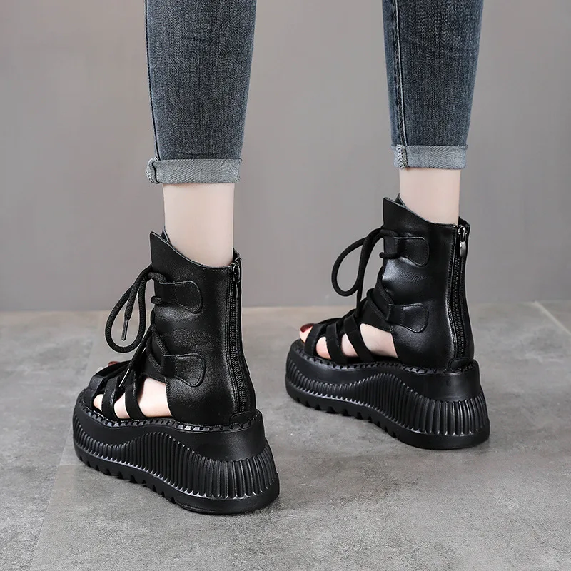 8CM Ethnic Cow Genuine Leather - Ethnic Fashion In 评论和价格