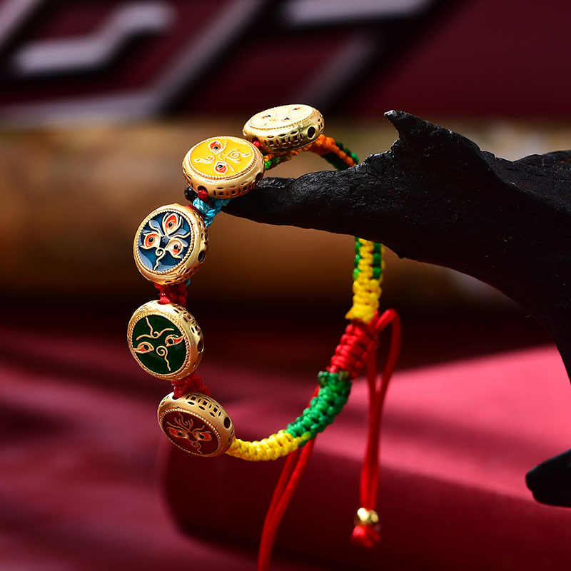 Tibetan Bracelet Hand Woven Ro - Ethnic Fashion Way 评论和价格