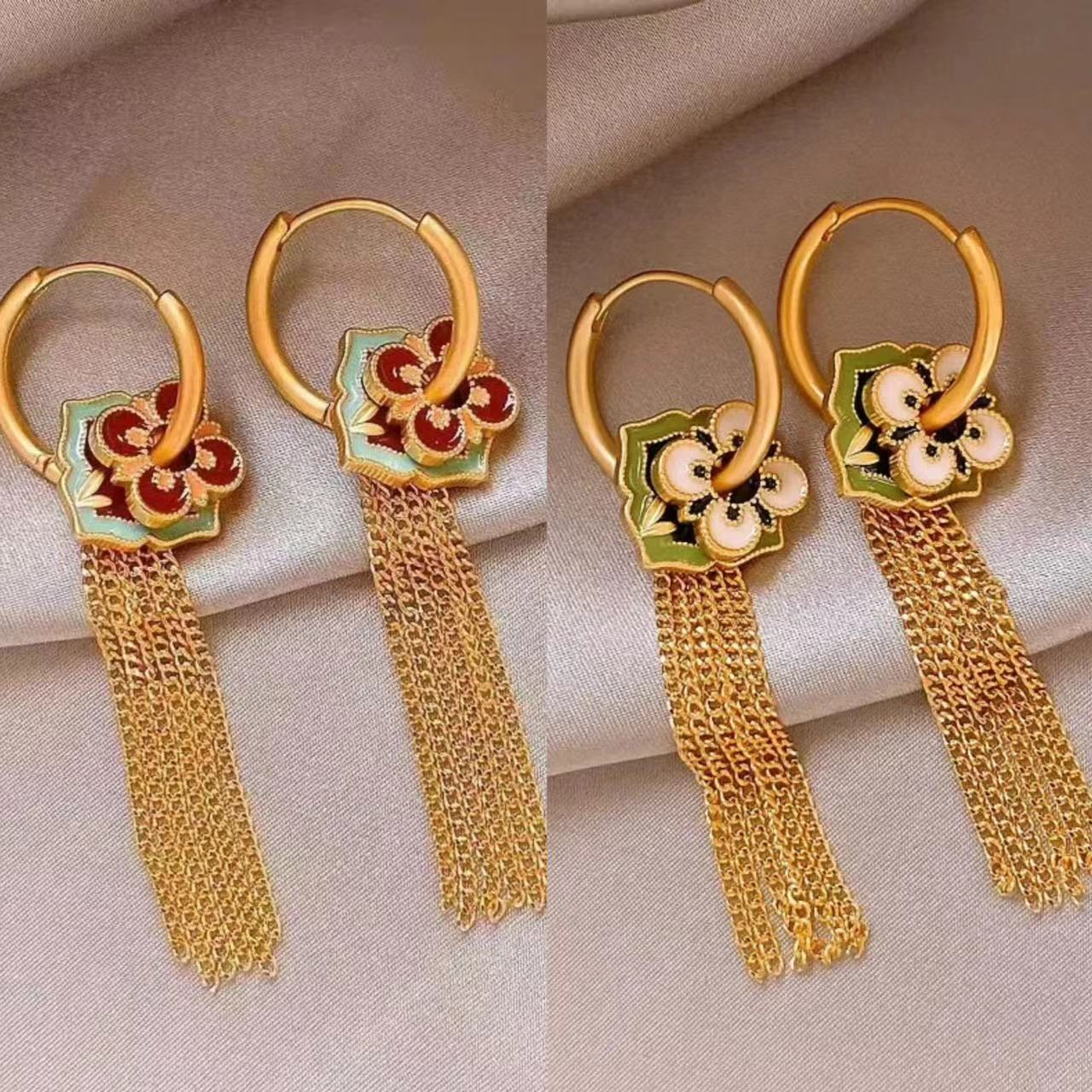 New Chinese Fashion Flower Sha - Ethnic Fashion Way 评论和价格