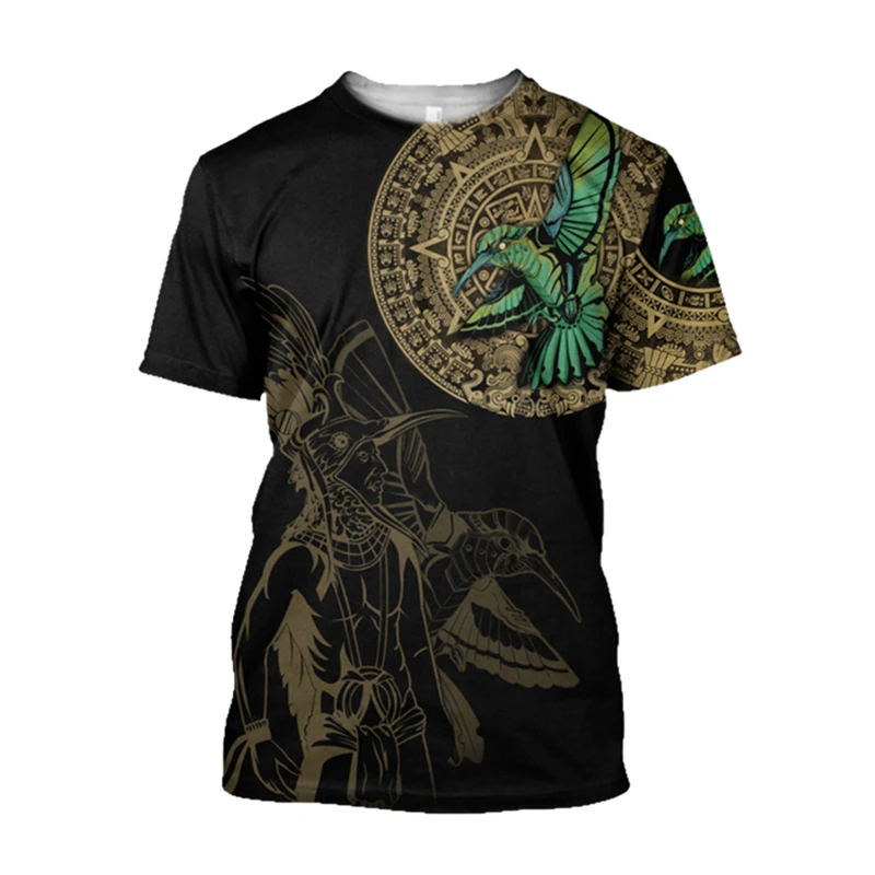 Retro Ethnic Aztec Mexico T-sh - Men'S Ethnic Fashion Trends 评论和价格
