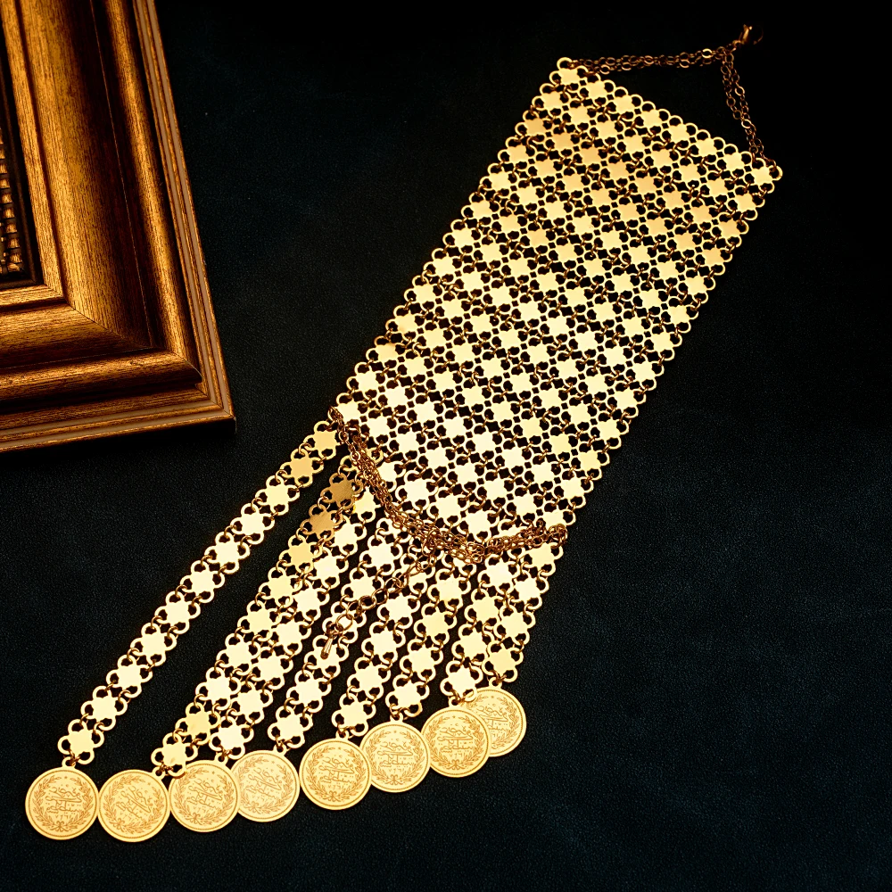 New Coin Tassles Gold Plated J - Ethnic Luxe Fashion 评论和价格