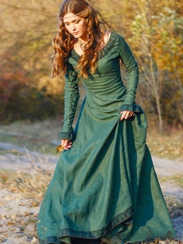 Retro Long Sleeve Women's Dres - Ethnic Dress Fashion Show 评论和价格