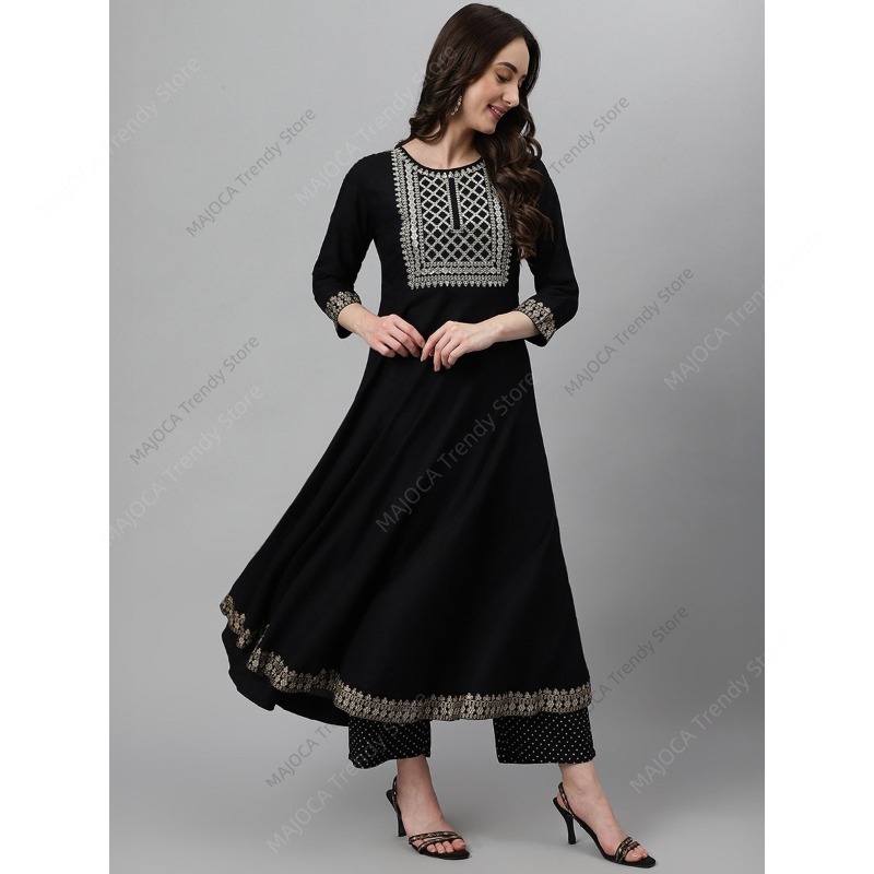 Indian Pakistani Women Black R - Salwar Kameez Set 评论和价格