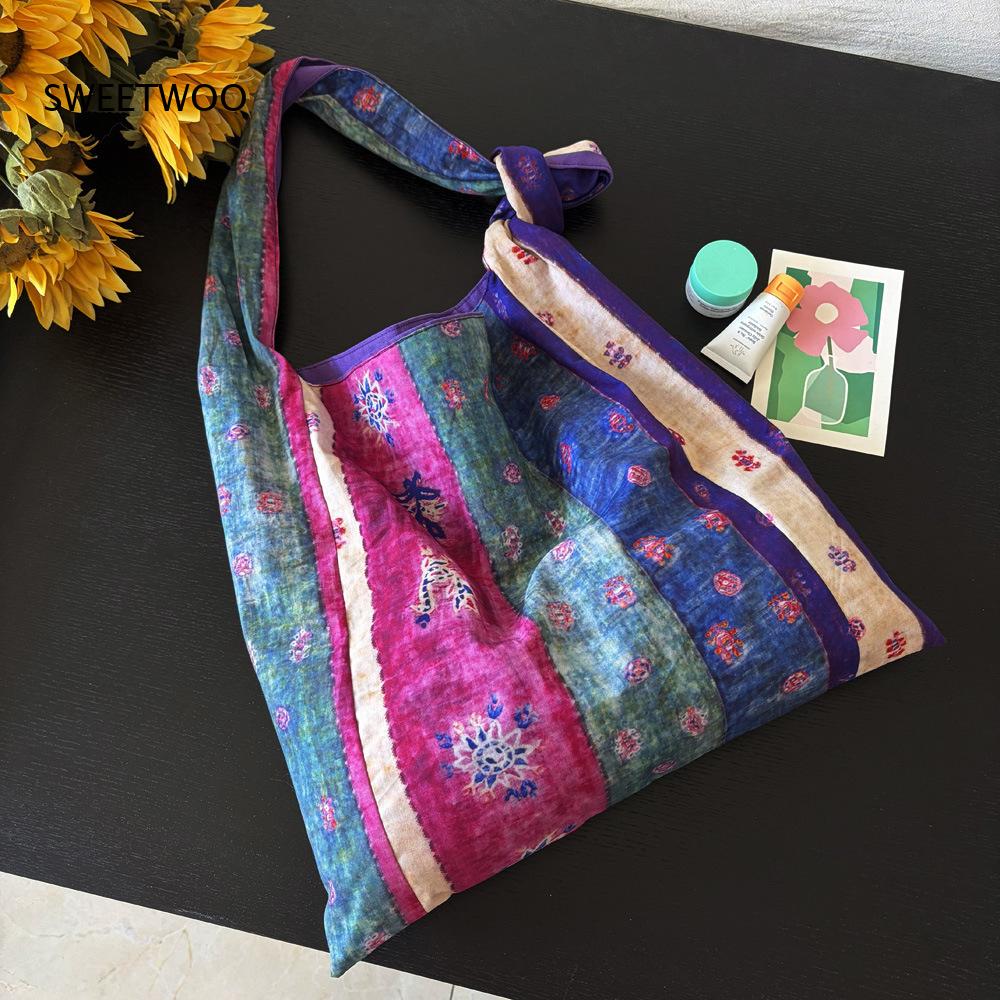 Purple Patchwork Ethnic Stripe - Ethnic Fashion Way 评论和价格