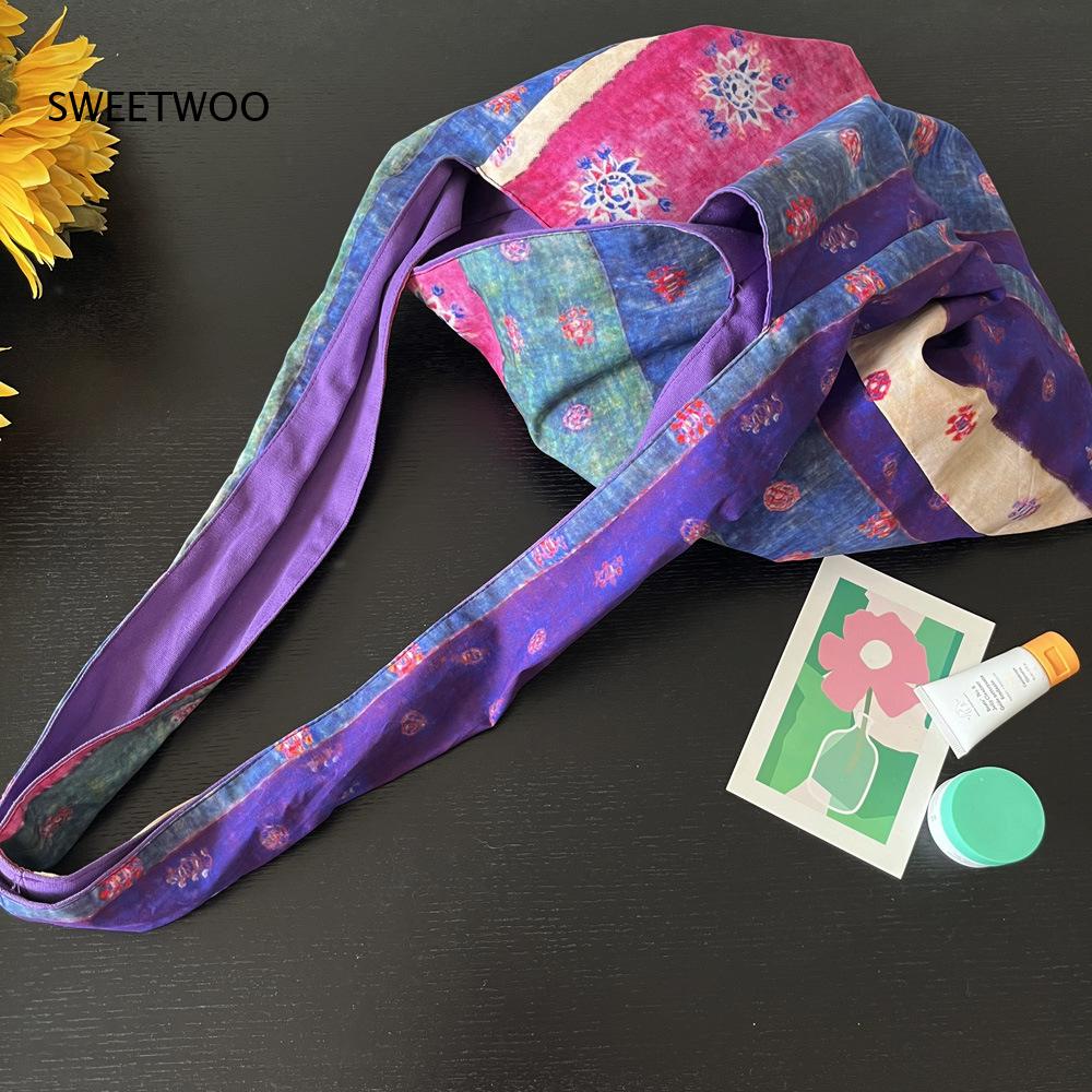 Purple Patchwork Ethnic Stripe - Ethnic Fashion Way 评论和价格