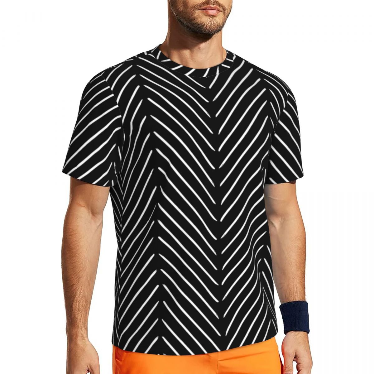 Sportswear T-Shirt Male Retro  - Mudcloth Print Top 评论和价格