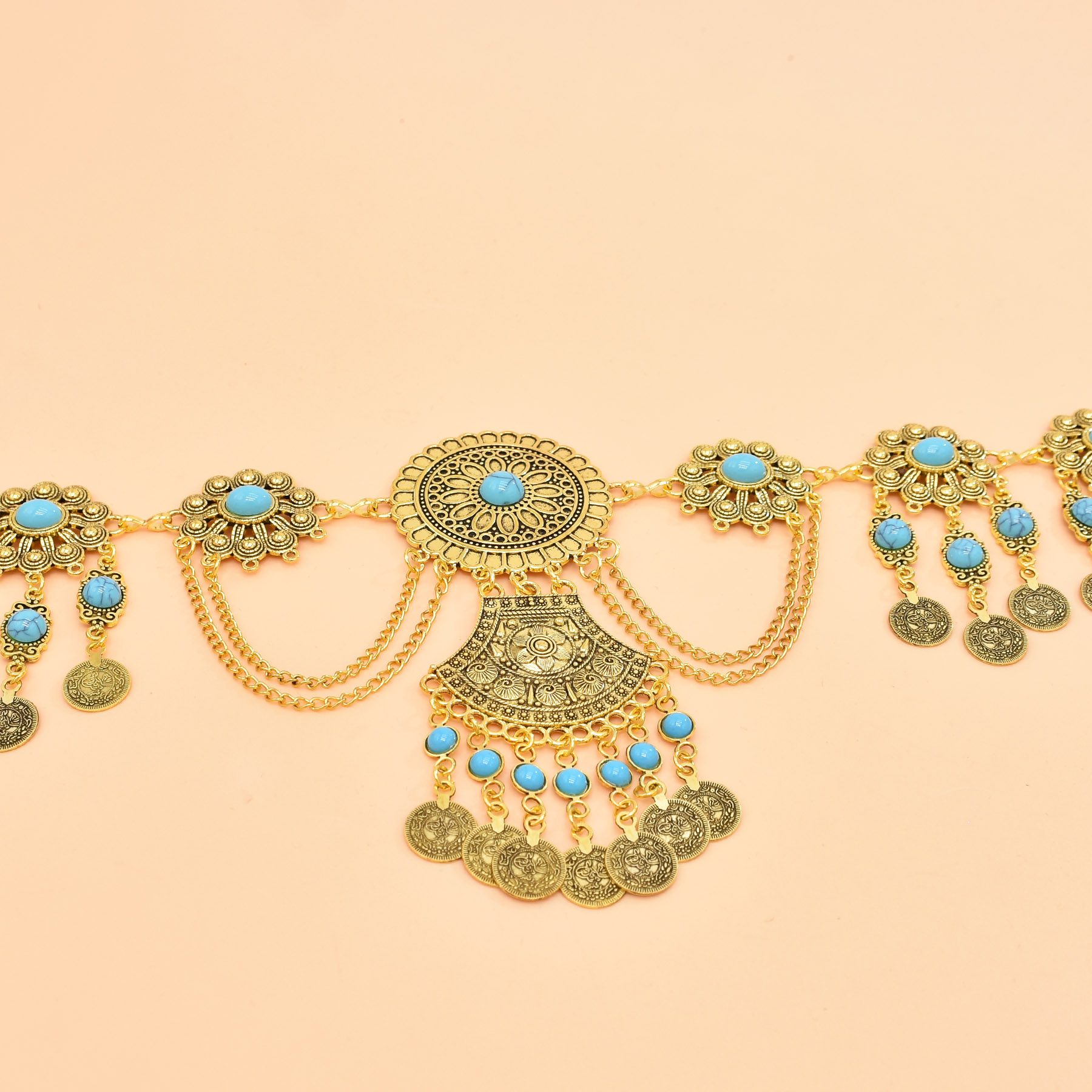 Retro Geometric Carving Waist  - Ethnic Fashion Accessories 评论和价格