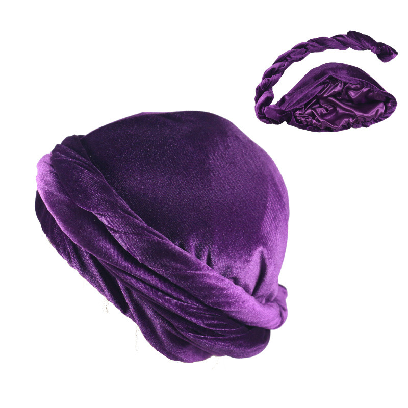 Solid Color Men's Velvet Head  - Ethnic Fashion Designers 评论和价格