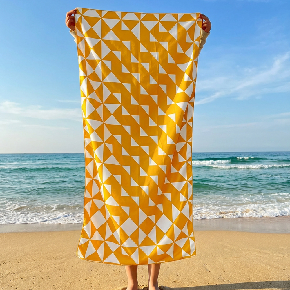 Orange Blue Ikat Print Beach T - Ikat Woven Fabric 评论和价格