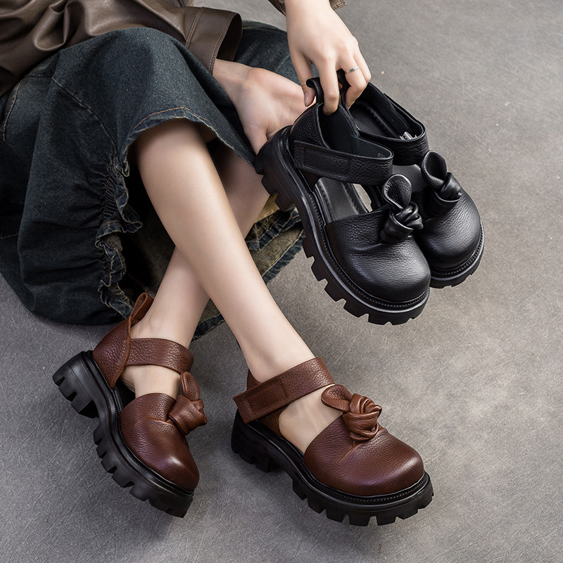 5cm Ethnic Knot Platform Wedge - Ethnic Fashion In 评论和价格