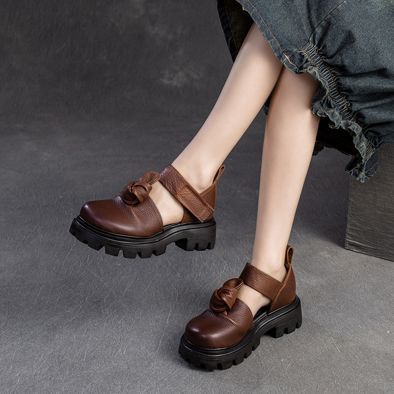 5cm Ethnic Knot Platform Wedge - Ethnic Fashion In 评论和价格