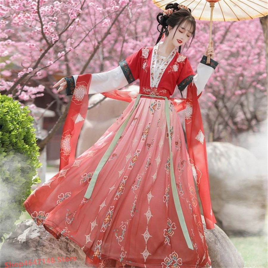 Hanfu Chinese Traditional Dres - Ethnic Dress Fashion Show 评论和价格