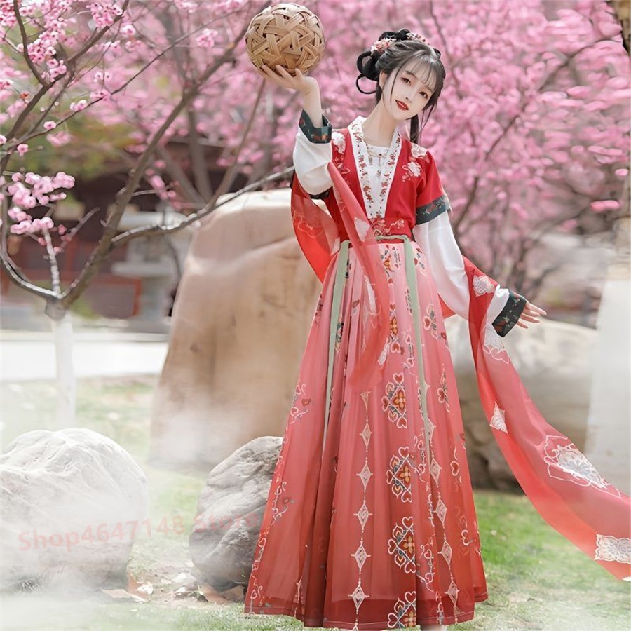 Hanfu Chinese Traditional Dres - Ethnic Dress Fashion Show 评论和价格
