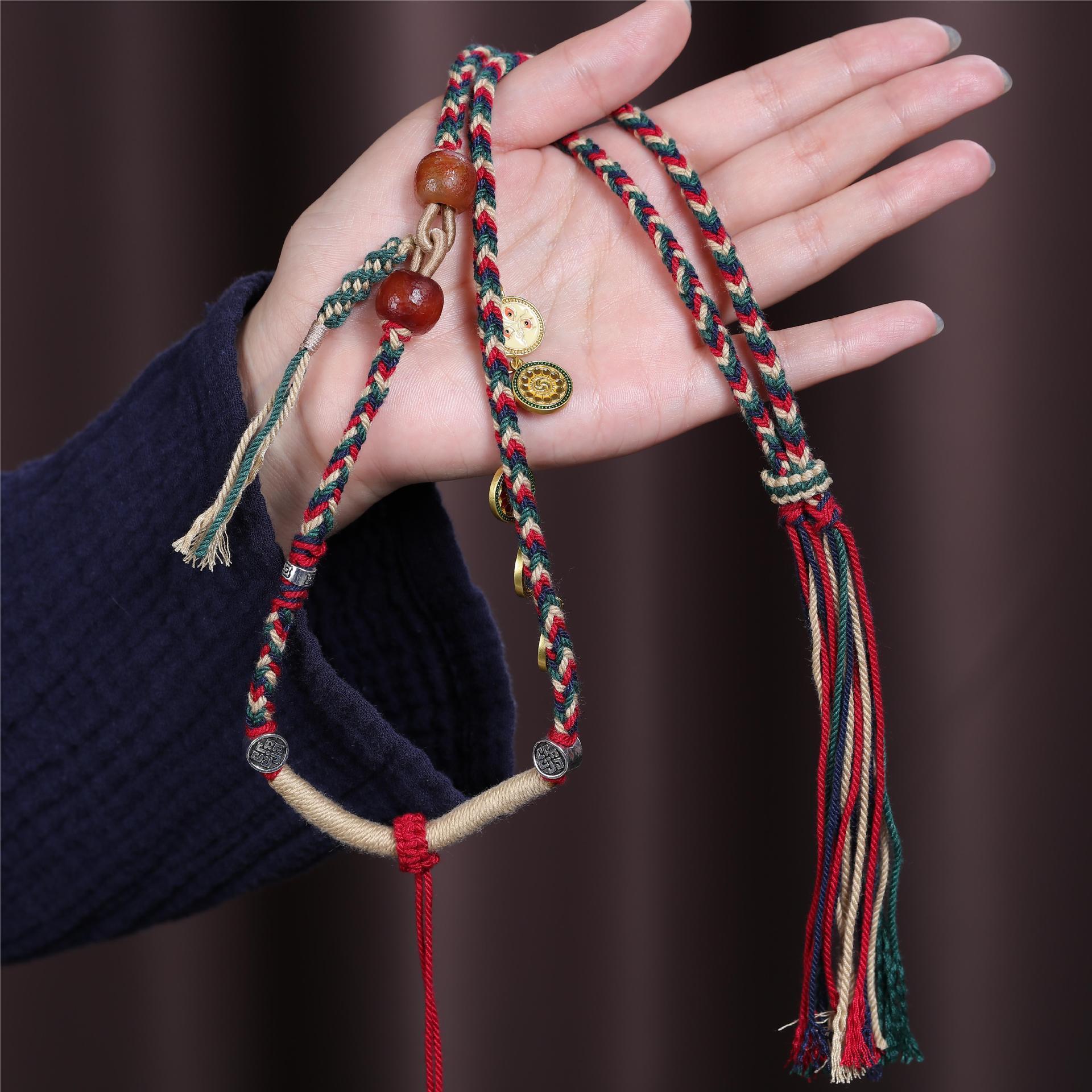 Tibetan Five Way Colorful Pend - Ethnic Fashion Way 评论和价格