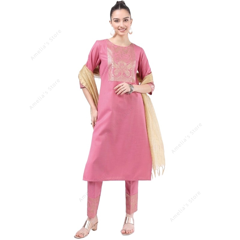 Indian/Pakistani Women's Pink  - Salwar Kameez Set 评论和价格