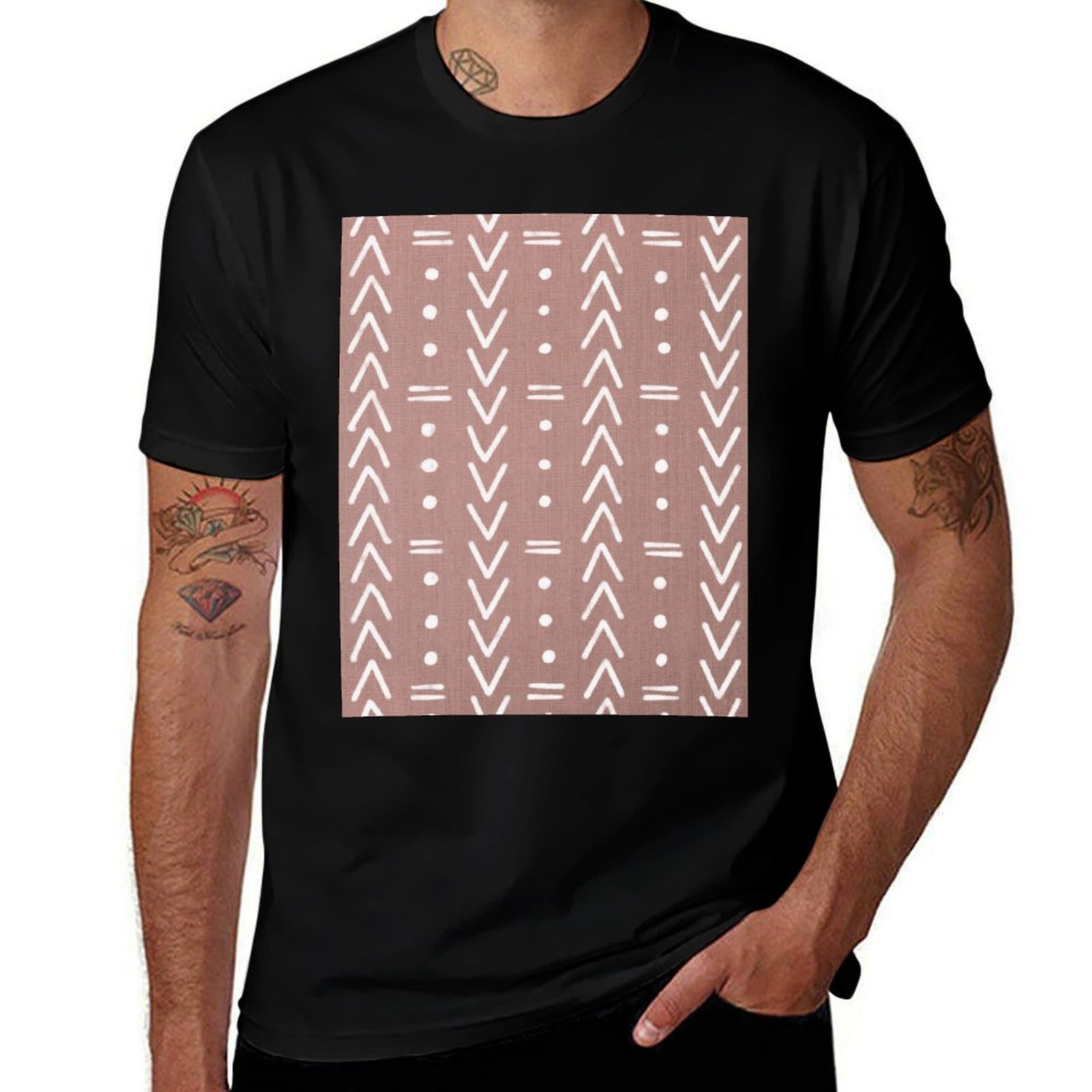 Mudcloth White Geometric Shape - Mudcloth Print Top 评论和价格