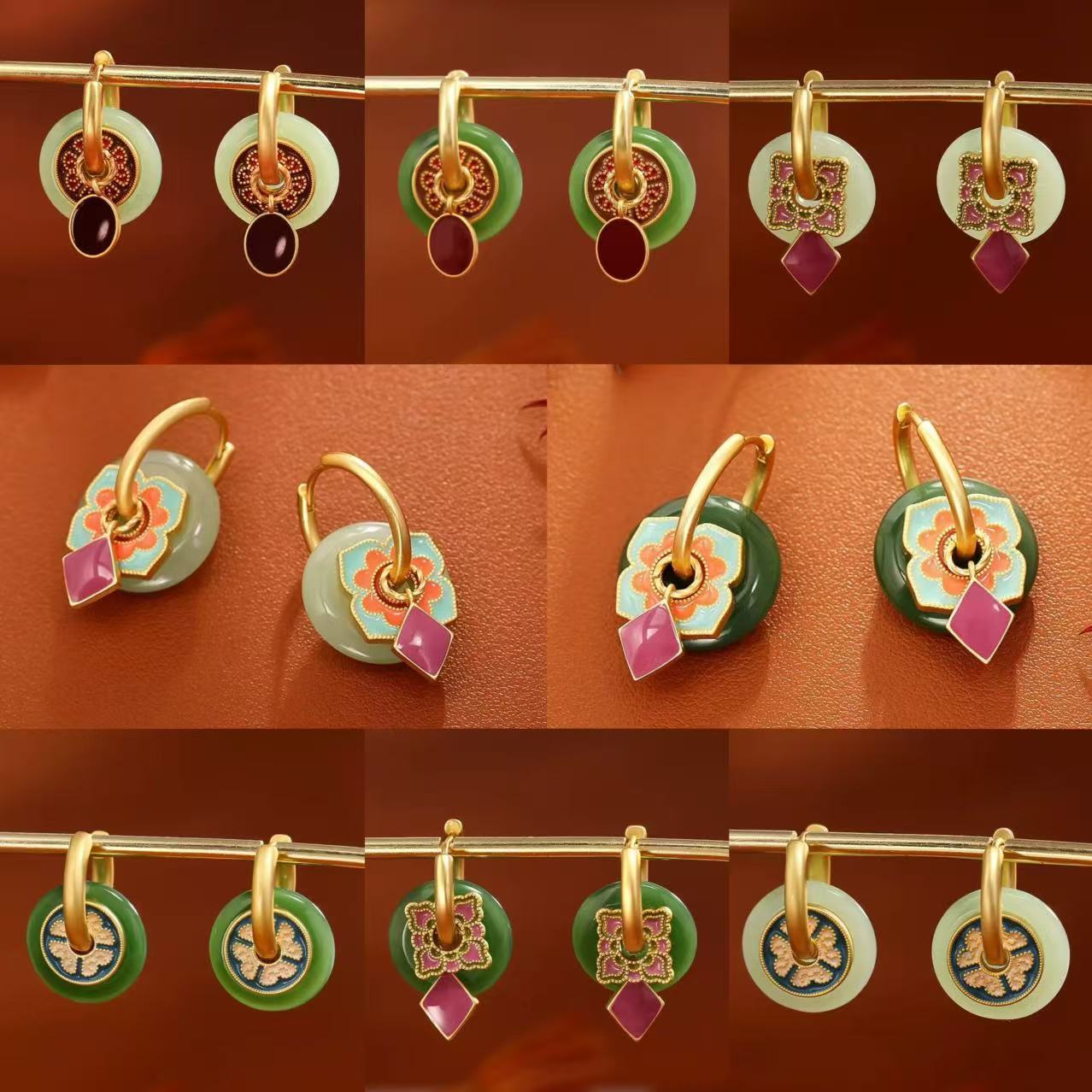 S925 New Chinese-style Earring - Ethnic Fashion Way 评论和价格