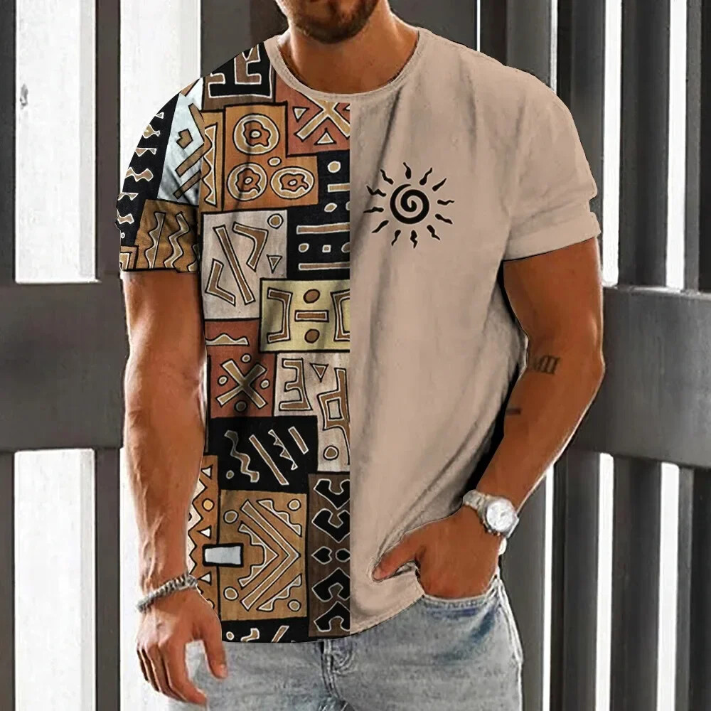 Vintage Ethnic Style Men's T-S - Men'S Ethnic Fashion Trends 评论和价格