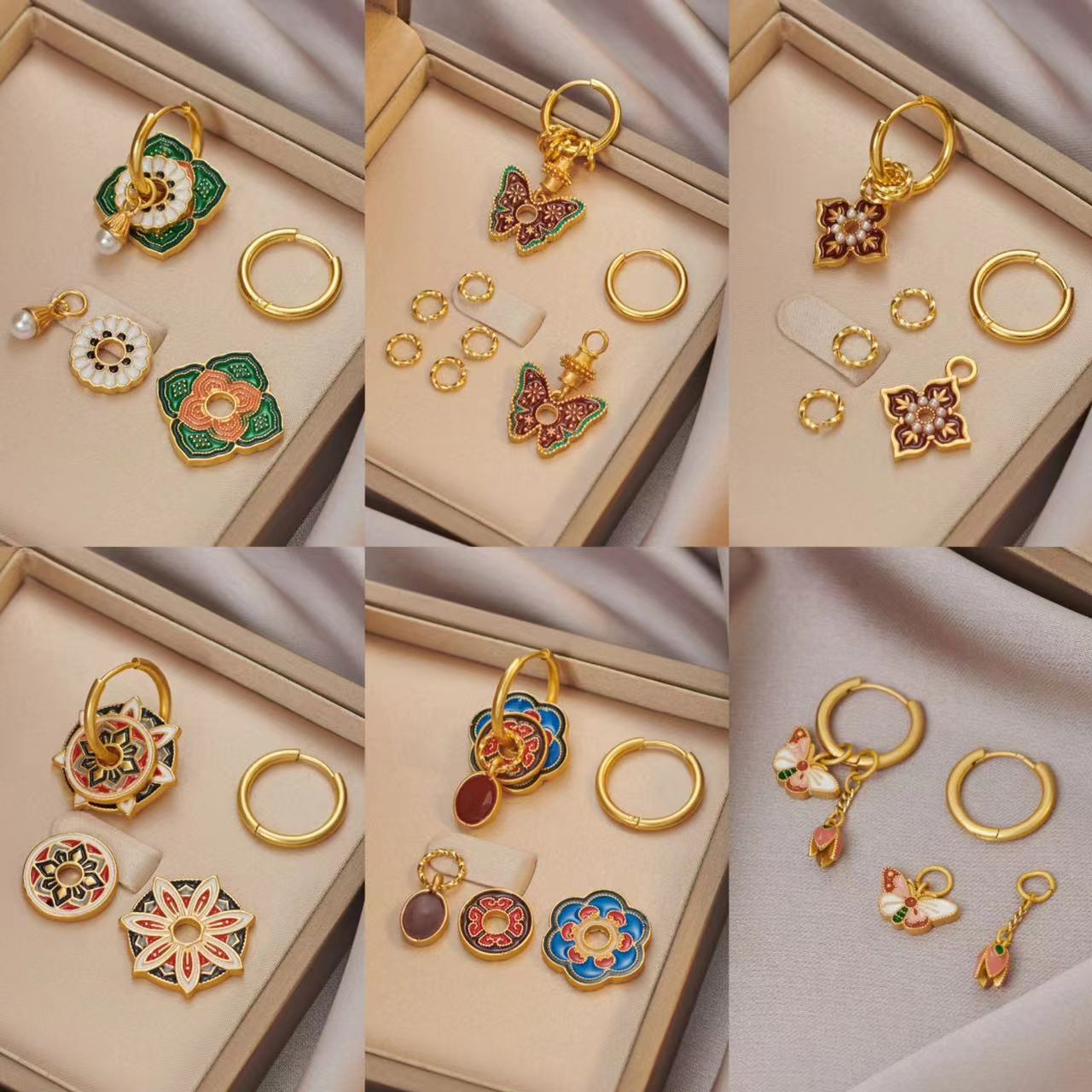 Vintage Chinese Colorful Ename - Ethnic Fashion Way 评论和价格