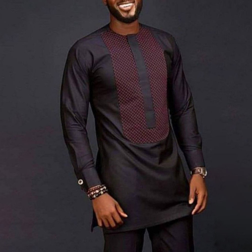 Men Shirts Simple Casual Shirt - Dashiki Shirt Men 评论和价格