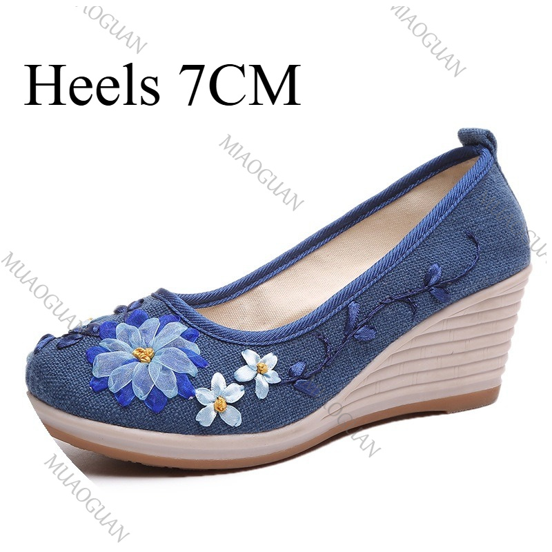 Embroidered Women Comfort Wedg - Ethnic Fashion In 评论和价格