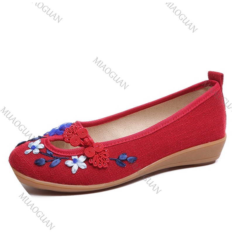 Embroidered Women Comfort Wedg - Ethnic Fashion In 评论和价格