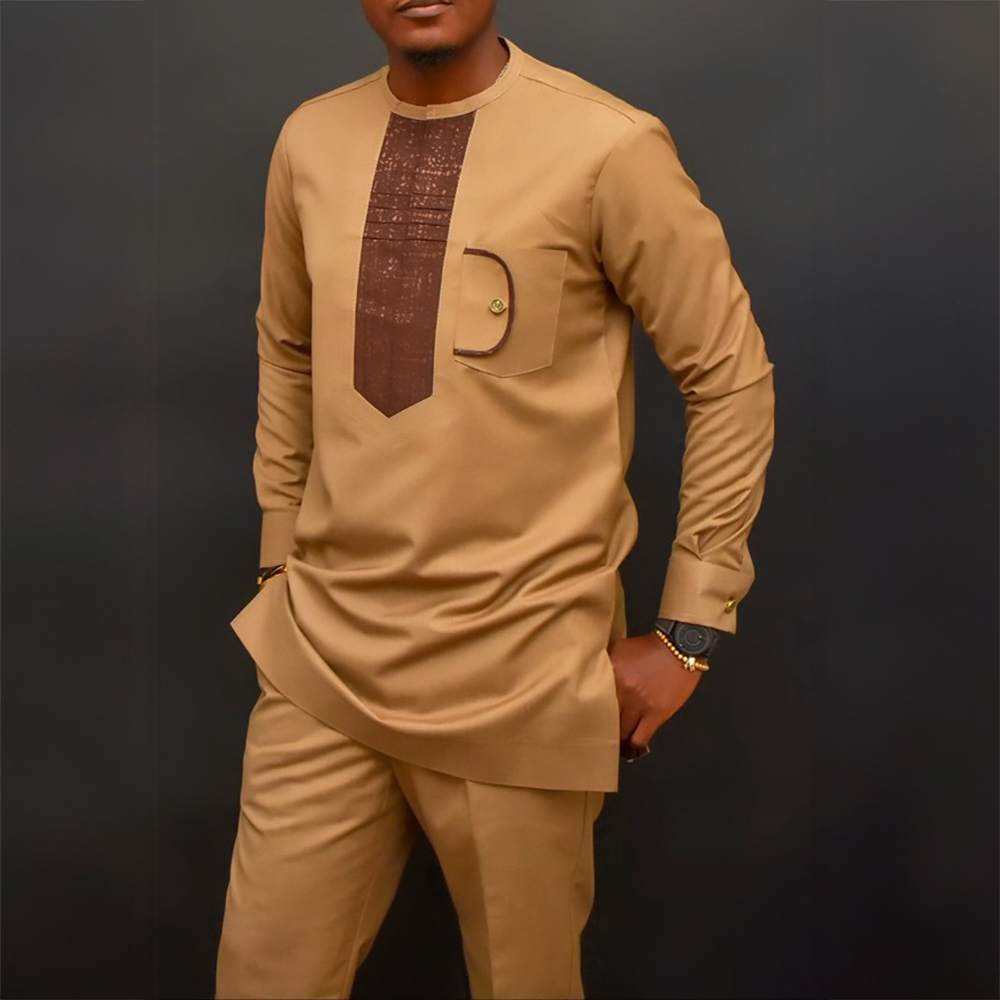 Dashiki Men Clothing 2 Pieces  - Dashiki Shirt Men 评论和价格