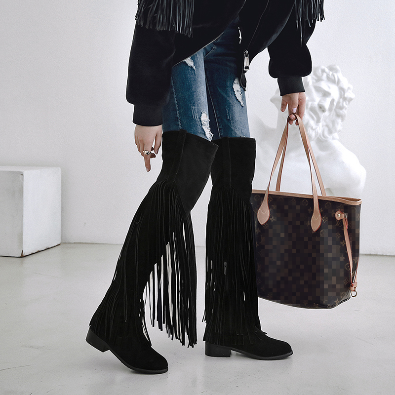 2026 Fashion Boho Knee High Bo - Ethnic Fashion In 评论和价格