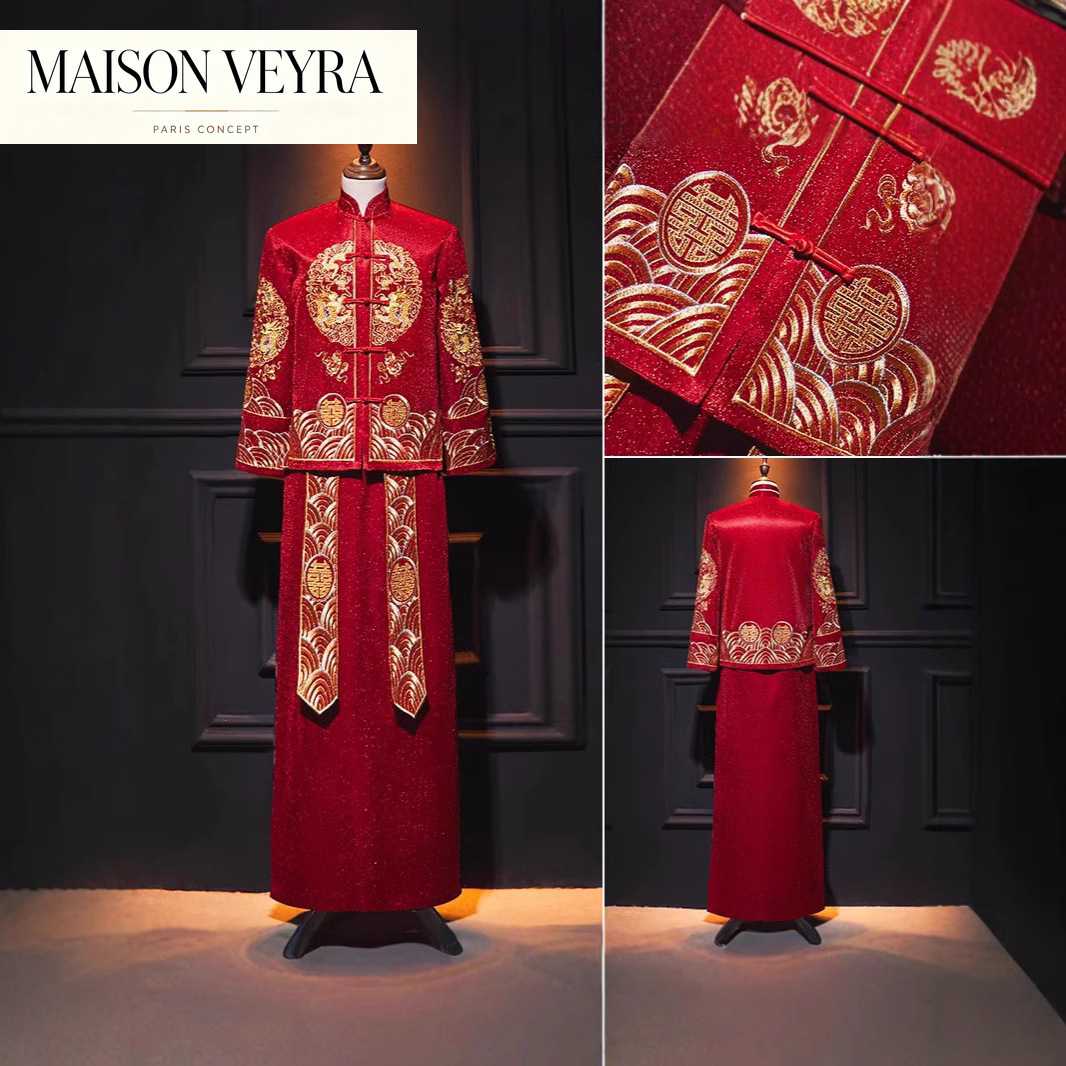 Embroidery Xiuhe Men's Clothin - Salwar Kameez Set 评论和价格