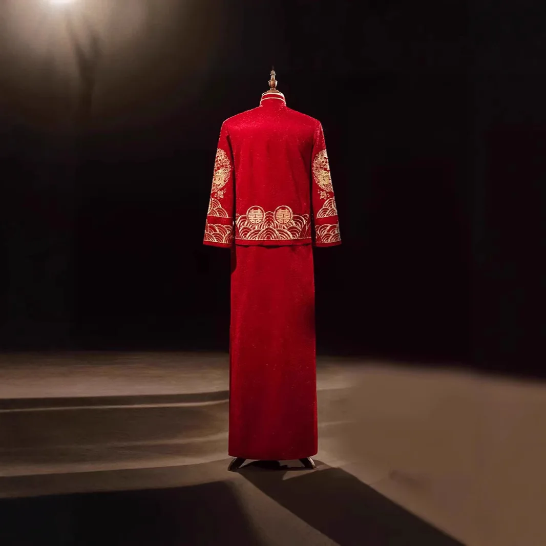 Embroidery Xiuhe Men's Clothin - Salwar Kameez Set 评论和价格