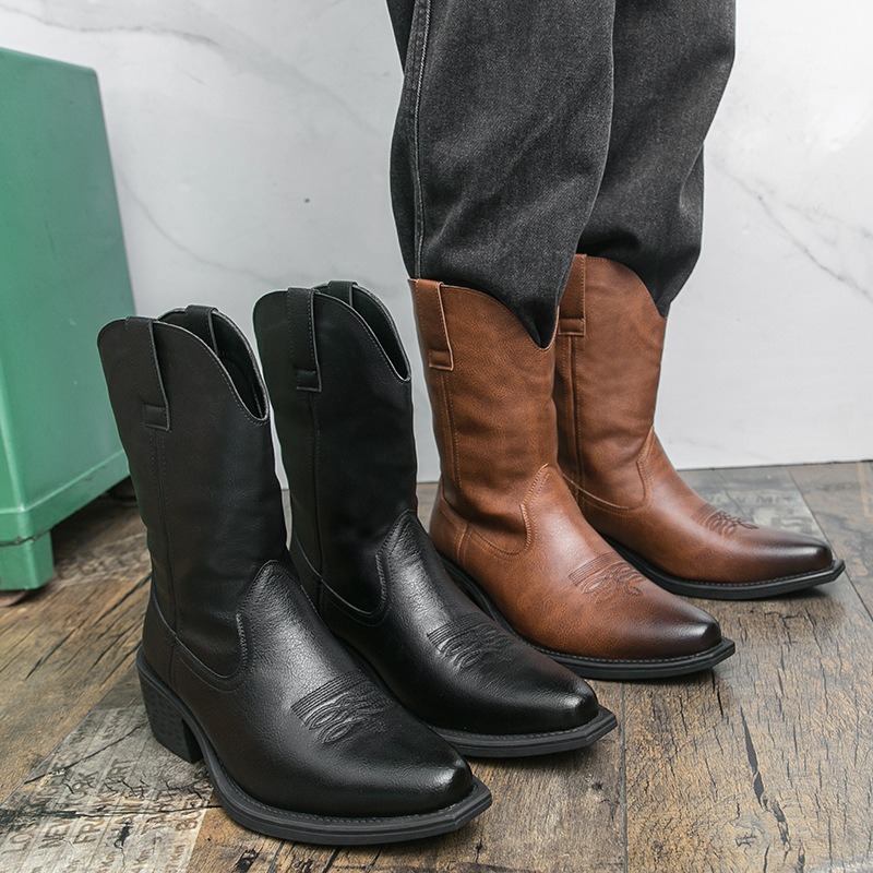 Men Boots Classic Embroidery W - Ethnic Fashion In 评论和价格
