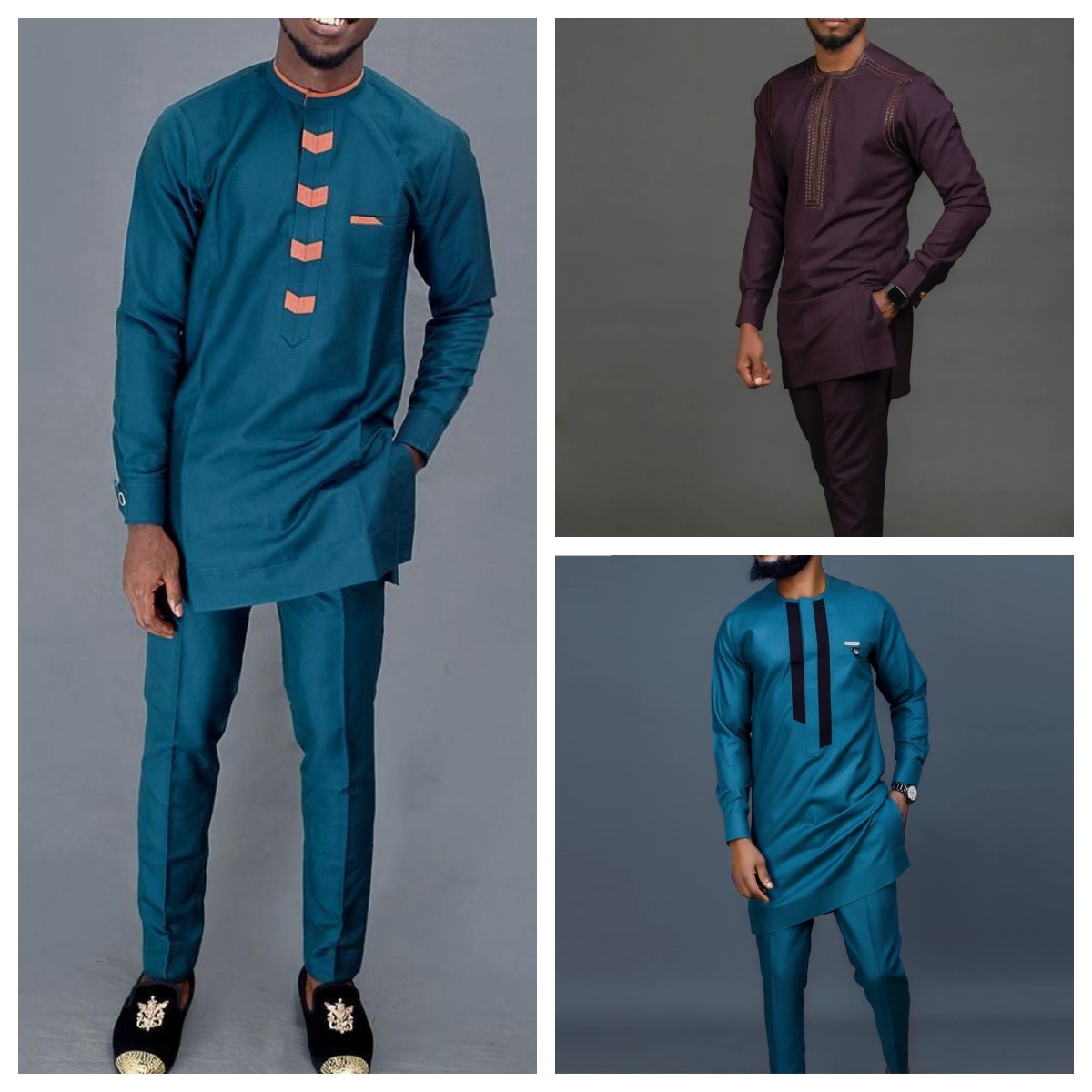 New 2Pc Luxury African Traditi - Dashiki Shirt Men 评论和价格