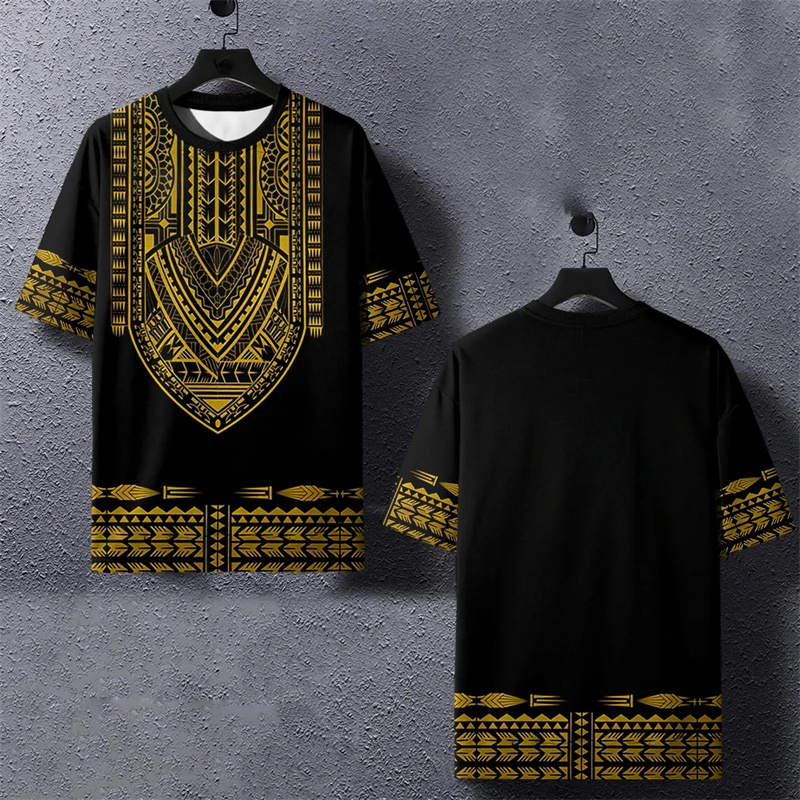 Summer Harajuku 3D Printed Eth - Dashiki Shirt Men 评论和价格