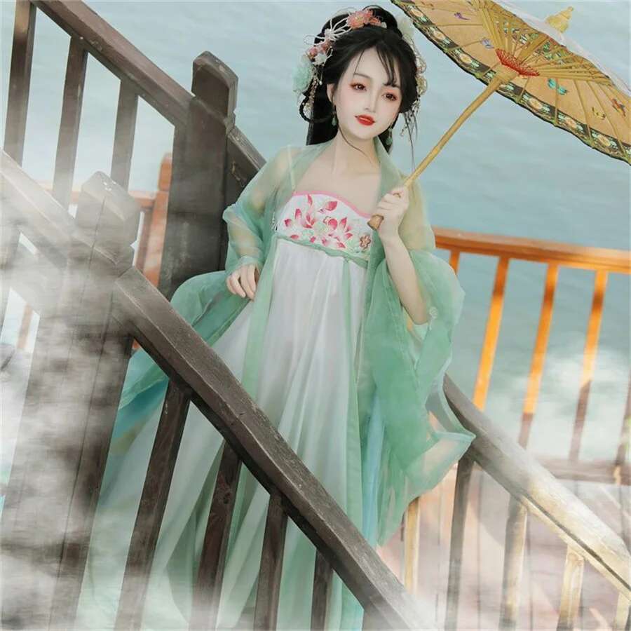 Hanfu Chinese Traditional Dres - Ethnic Dress Fashion Show 评论和价格