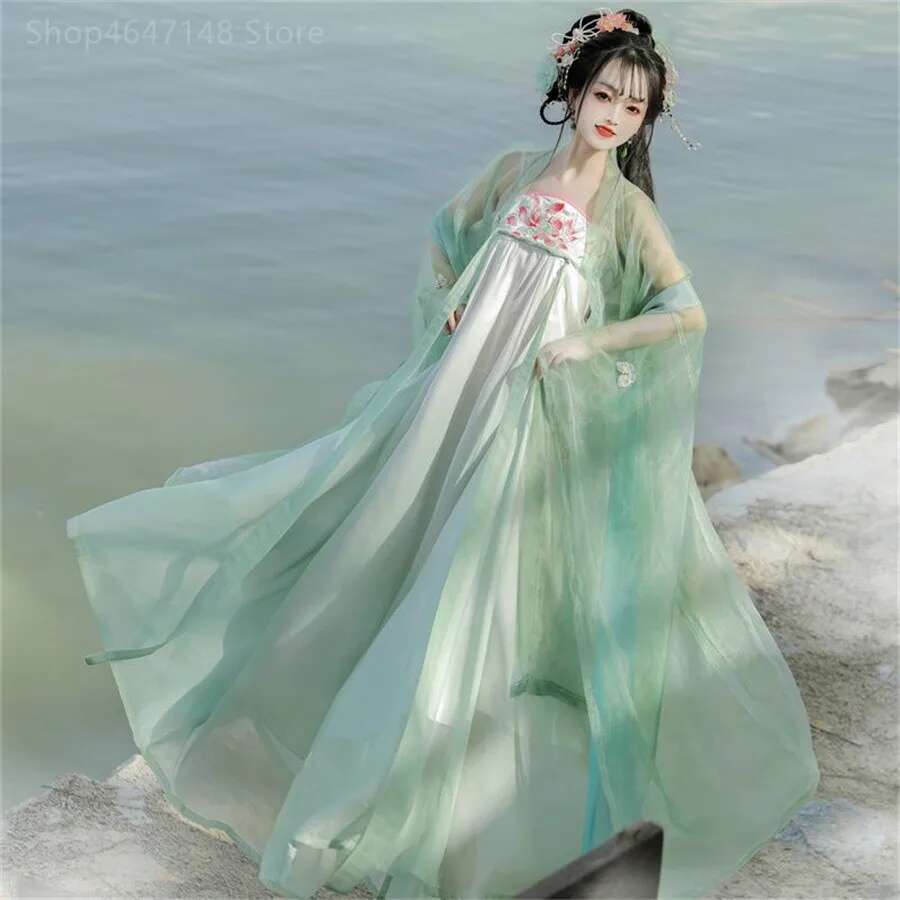 Hanfu Chinese Traditional Dres - Ethnic Dress Fashion Show 评论和价格