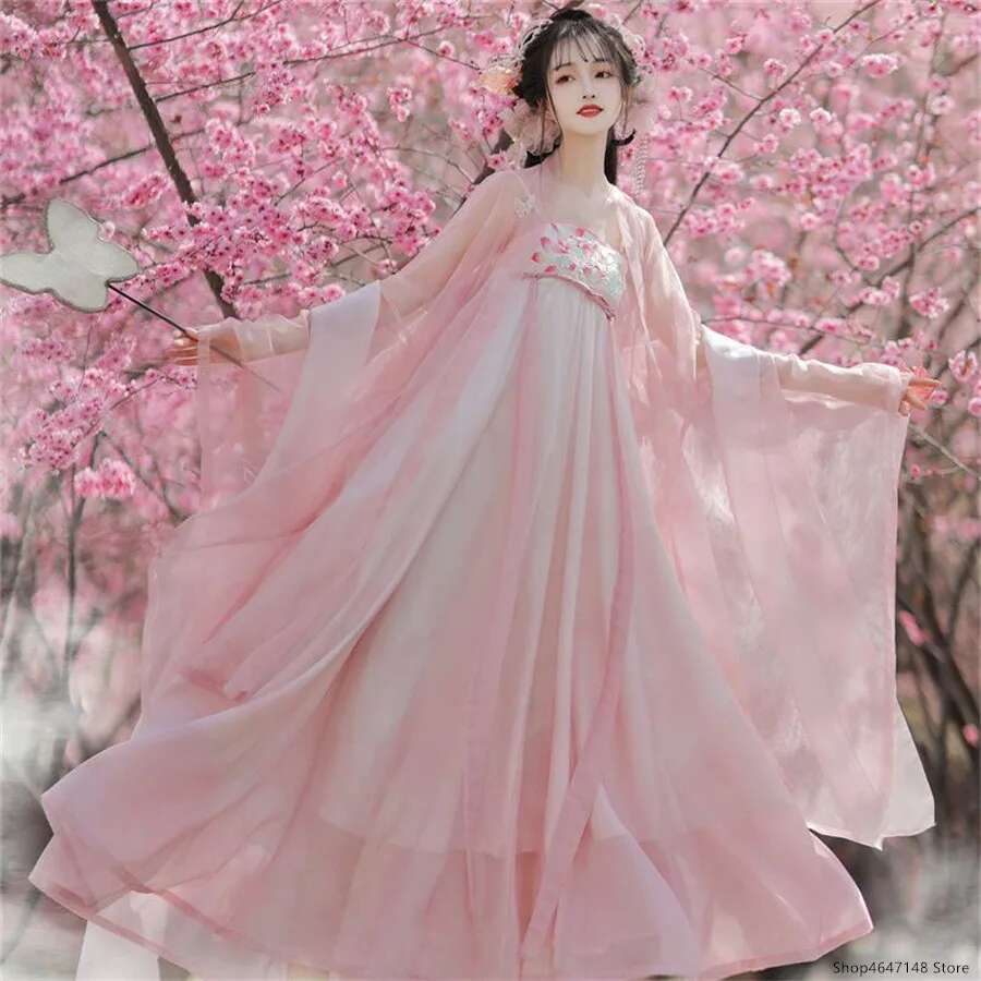 Hanfu Chinese Traditional Dres - Ethnic Dress Fashion Show 评论和价格