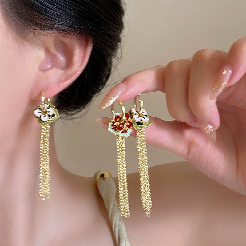 Ethnic Chinese Colored Enamel  - Ethnic Fashion Way 评论和价格