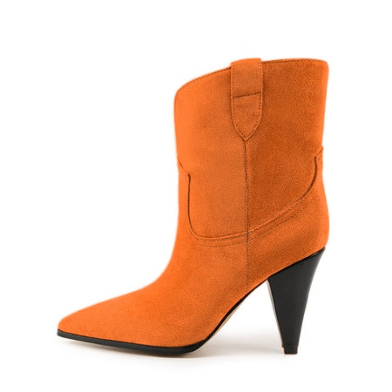 Bicolor Spike Heels Pull On Fa - Ethnic Fashion In 评论和价格
