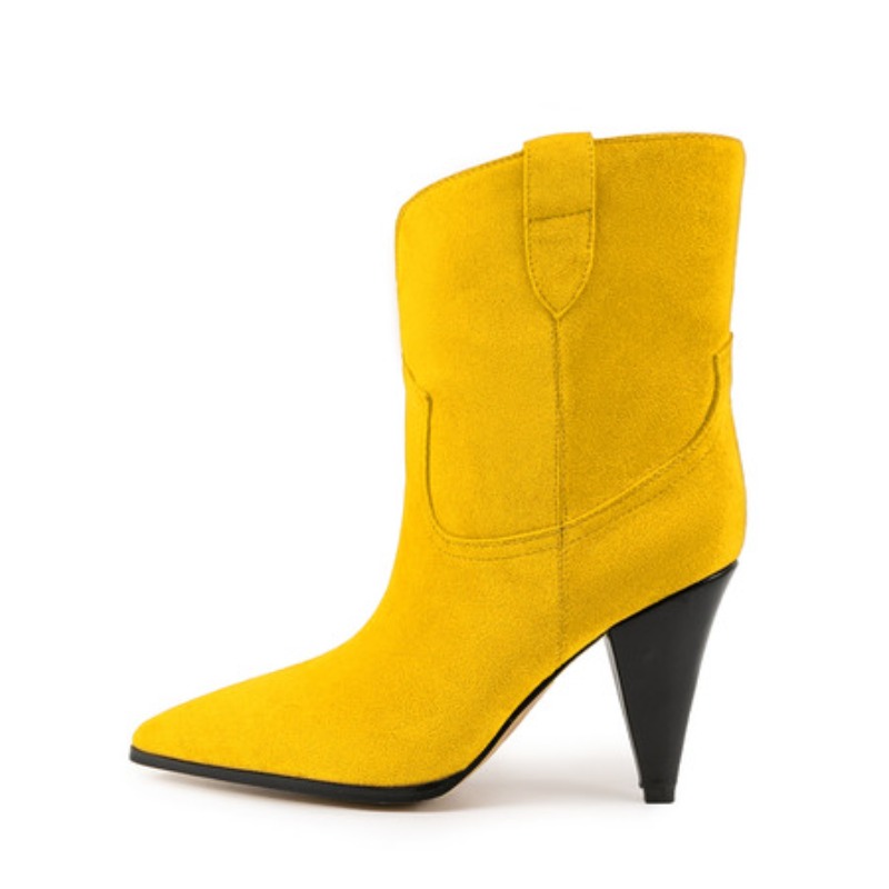 Bicolor Spike Heels Pull On Fa - Ethnic Fashion In 评论和价格
