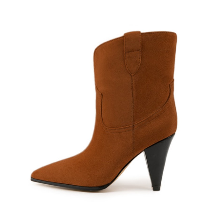 Bicolor Spike Heels Pull On Fa - Ethnic Fashion In 评论和价格