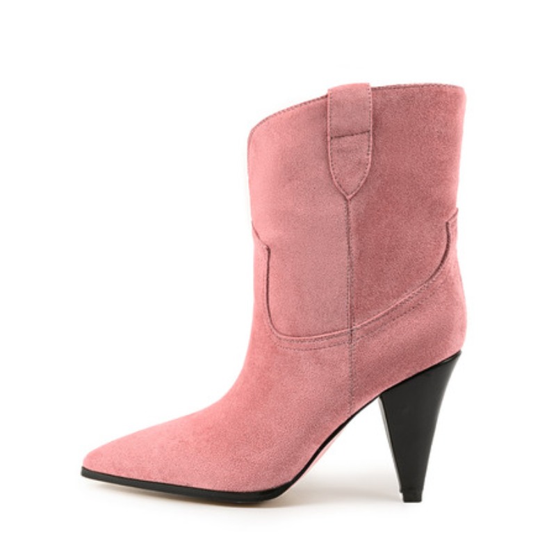 Bicolor Spike Heels Pull On Fa - Ethnic Fashion In 评论和价格