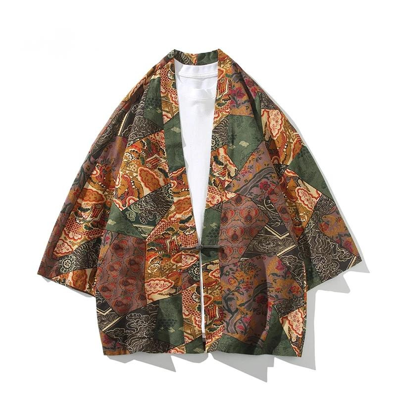 Ethnic Style Print Yukata Men  - Ethnic Fashion In 评论和价格